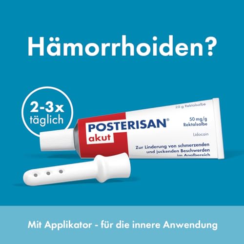 Posterisan acute 50 mg/g rektalna mast s aplikatorom: brza pomoć kod bolova i jakog svrbeža, 25 g