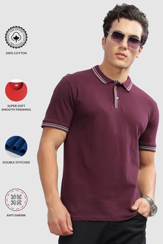 Image of ADRO Polo T Shirt for Men | Black Polo T-Shirt | 100% Cotton Polo Tshirt | Regular Fit Polo| Available in Plus Size Polo