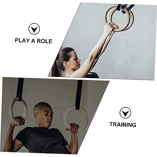Anillas de gimnasia de madera ajustables para entrenamiento miniatura 3