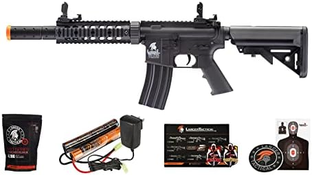 Lancer Tactical Gen 2 Airsoft Rifle SD M4 GEN 2 Polymer- Electric Full/Semi-Auto Airsoft AEG Rifle with 0.20g BBS, Charger and Battery (Black High FPS)