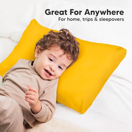 Image of KeaBabies Toddler Pillowcase, 2pk 13x18 Organic Cotton Cover (Construction) | Standard Toddler Pillowcase for Kids, Boys Girls, Soft, Durable Cotton Cover for Miniature Sleepy Pillow Cute Color No Pillow
