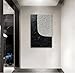 zoinart Black and White Textured Wall Art, Abstract Paintings, 36x24 IN Contemporary Vertical Wall Art Home Decorations