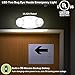 LIT-PaTH LED Emergency Lighting Fixtures with 2 LED Bug Eye Heads and Back Up Batteries- US Standard Exit Light, UL 924 and CEC Qualified, 120/277 Voltage, White, 1-Pack