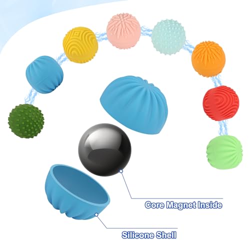 Silicone Magnetic Balls,Fidget Toys,Gift for Teenage , Fun Textures Magnetic Balls Gift fo Novelty Toy for Kids or Adults(4PCS) - Image 2
