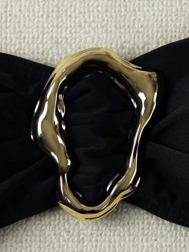 QJQ Women's Bandeau Swimsuits Strapless Tie Back Bikini Sets High Cut Cheeky 2 Piece Bathing Suit Swimwear3