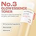 numbuzin No.3 Toner | Super Glowing Essence Toner | Skin Radiance, Pore Tightening, Skin Texture, Hydration | Fermented Ingredients, Niacinamide, Galactomyces | 6.76 fl. oz.