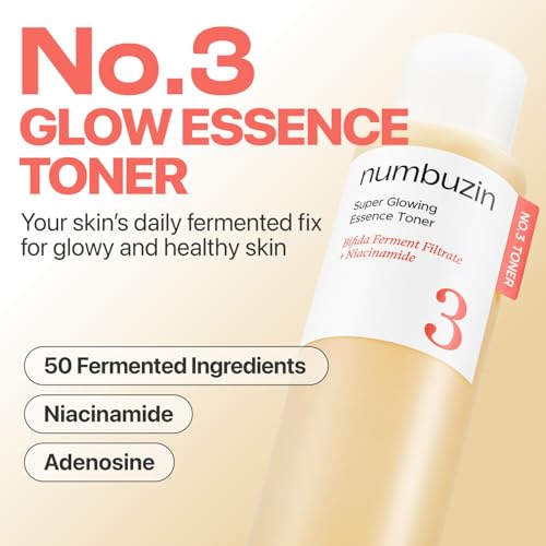Image of numbuzin No.3 Super Glowing Essence Toner, Jumbo Szie, Fermented Toner for Skin Glow & Texture, Bifida, Niacinamide, Hydrating, Radiance-Boosting Essence, Fragrance-Free, 10.14 fl oz (300ml)