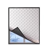 Pellicola Alluminizzata per Finestre in Plastica Sigillate Antivento Insonorizzante Impermeabile Termoisolante per Mantenere Calde le Guarnizioni di Porte e Finestre(90x150 cm/2.9x4.9 ft)