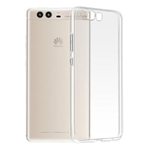 REY Cover in Gel TPU Trasparente per Huawei P10, Ultra Sottile 0,33 mm, Morbido Flessibile, Custodia Silicone
