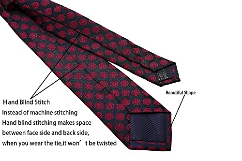 AUSKY 4 Packs Skinny Neckties for Men Boys, 2.35'' Wide Slim Ties in Different Textured Style Mixed set