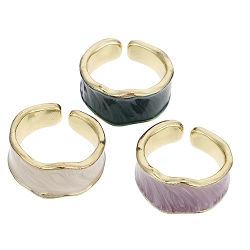 Bague en Alliage de Zinc Fatiguée des Bijoux Ternes ? Optez pour ce Trio Boho Coloré Vintage
