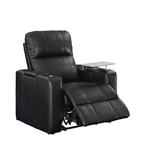Pulaski Larson Theatre Recliner, 38.0" L X 39.5" W X 43.0" H, Black