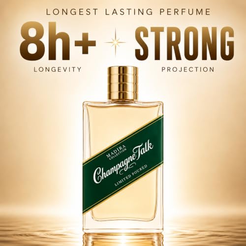Image of Paradyse Perfume - Champagne Talk Unisex Eau de Parfum | Sparkling Cognac & Cinnamon, Sweet Vanilla Praline Oriental | Long-Lasting Date Night & Sunset Scent | 60 ML