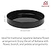 13 Inch Ikebana Containers Vase, Round Plastic Suiban Floral Vase Pot Bowl Container Kit Set for Japanese Flower Bonsai Arrangement (Black, 33cm)