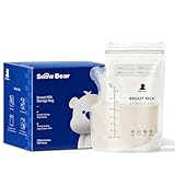 Snow Bear 8oz Breastmilk Storage Bag, 120 Count Breast Milk Storage Bags for Freezer, Double Zipper Milk Bags for Breastmilk