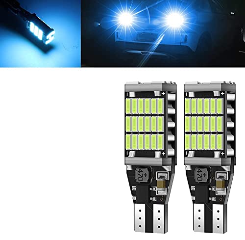 Image of Automaze T15 W6W 912 921, LED Car Truck Backup Reverse Lights, 4014 Chipset 45 SMD (Ice Blue)