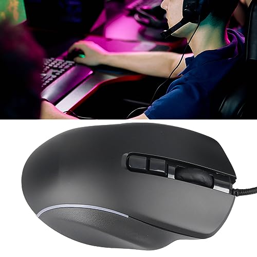 Sanpyl Mouse para jogos com fio com 10 botões laterais programáveis, mouse de atalho 800-7200DPI 6 D