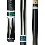 Lucasi Custom Hybrid Pool Cue Stick LHC80 w/Zero Flexpoint Spliced Shaft, Black Lizard Grip & Kamui Pro Tip