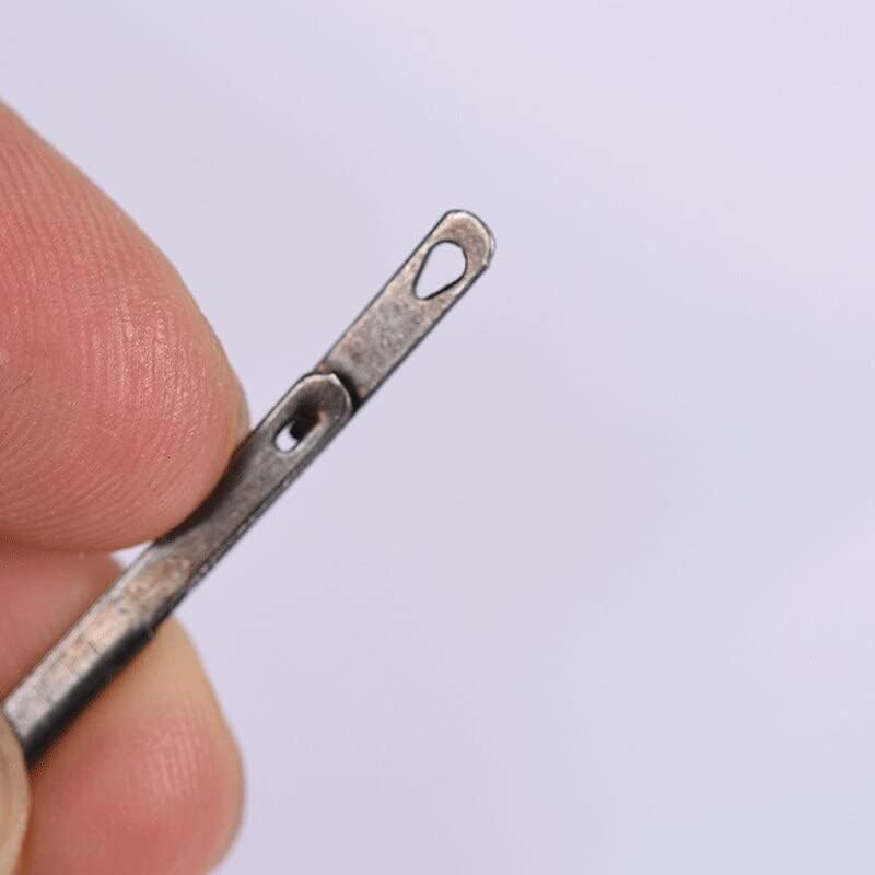 2pcs Leather Craft DIY Sewing Needle Double/Single Hole Leather Rope Sewing Needle Tools Handmade Leather Craft Tools Supplies - (Color: B-Double Hole)