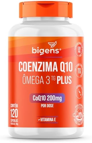 Coenzima Q10 200mg + Ômega 3 TG Plus + Vitamina E 120 Cápsulas Bi...