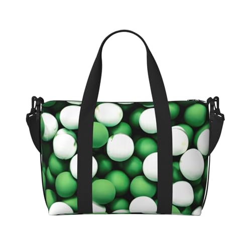 Sac à main football blanc et vert pour voyage et gym