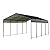 12×20 FT Metal Carport, Carport with Heavy Duty Galvanized Steel Roof, Large Outdoor Carport Canopy for Car, Boats & Truck