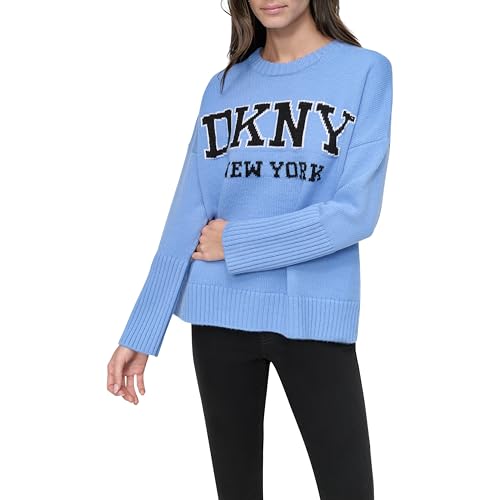 DKNY Women's Logo Longsleeve Warm Comfortable Sweater2