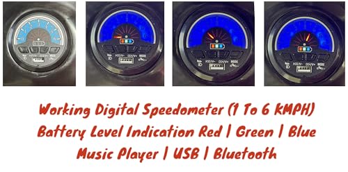 Image of Wishmaster Fully Assembled Ready to Ride R3 Bike for Boys and Girls | Electric Children Ride on [3 to 8 Years, Large Size] | Real Working Speedometer (Racing Blue)