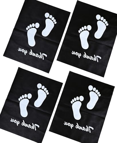 Image of Biowaste Solution Eco-Friendly Washable Car Foot Mat - Reusable Alternative to Paper Mats | Made in India | Universal Fit for Cars, SUVs, Cabs & Buses - (Pack of 8)