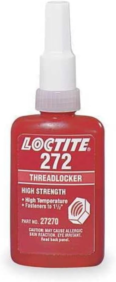 Threadlocker, LOCTITE 272, Red, High Strength, Liquid, 250 mL Bottle 195542-1 Each