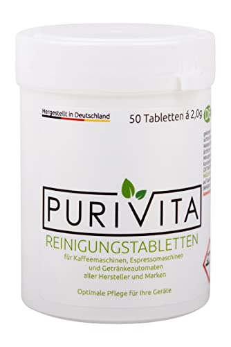 Purivita - Reinigungstabletten - für Kaffeevollautomaten Kaffeemaschinen 50 Stück je 2g Cover