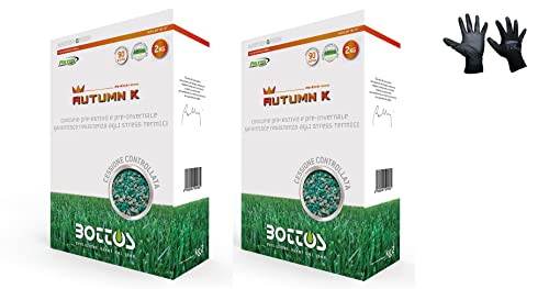 Bottos, Concime granulare Autumn K, antistress pre-invernale per la resistenza agli stress termici (4 Kg + guanti)