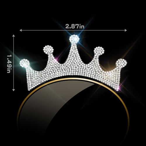 Image of Bling Rhinestone Stickers and Decals for Women Circular Emblem Crystal Jewel Stickers Car Accessories Mobile Phones Tablets Computers Notepads Water Cups Luggage Stickers Decals and Decorations