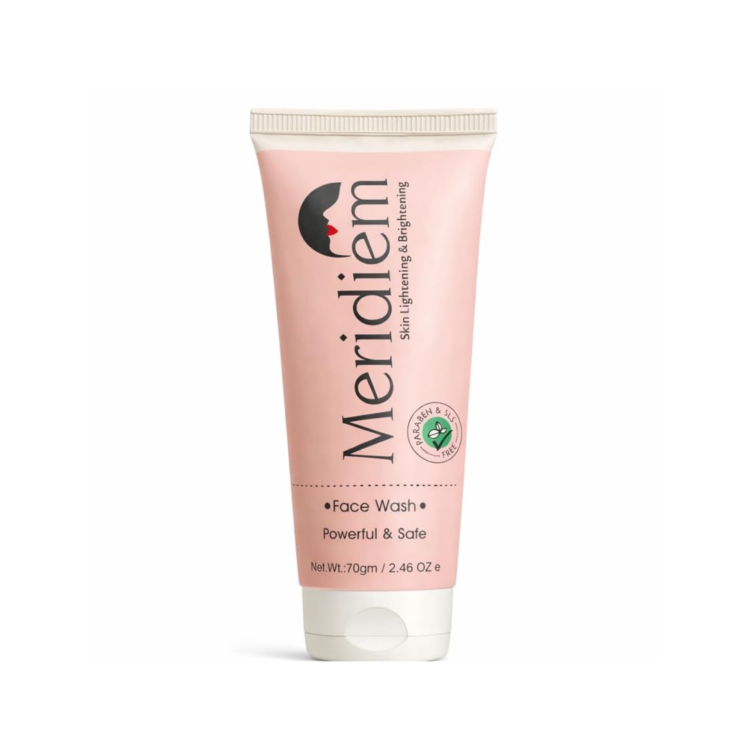 DR PINK Meridiem Skin Lightening & Brightening Face Wash (70g) with Glutathione, Kojic Acid & Vitamin C | Intensive De-Tan & Tan Removal Cleanser for Glowing Skin | Anti Pigmentation & Dark Spot Reduction Daily Face Wash for Men & Women