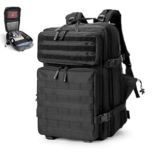 45L LUPU TACTICAL Backpack for Men and Women 3 Days Assault Pack Outdoor Travel Hiking Camping Rucksack with Molle Webbing (Black)