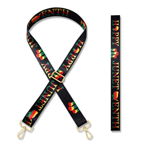 Image of African Purse Strap Replacement Africa Map Fist Juneteenth Crossbody Shoulder Bag Straps African Outfits Gifts