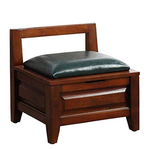 Tabouret à Langer Compact Vintage avec Coffre de Rangement de Qualité Artisanale