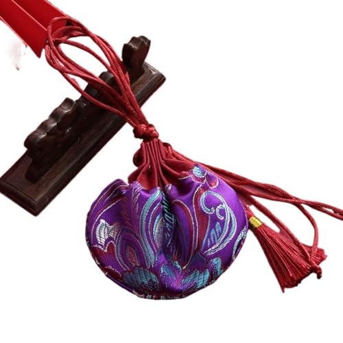 Bolsas de Seda para Joyería, 4 Piezas, Moradas miniatura 1