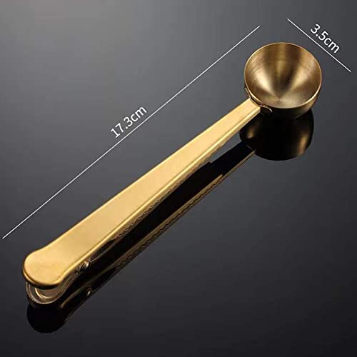 Coffee Measuring Spoon With Alligator Clip For Coffee Bag, 304 Stainless Steel Long Handle Measuring Scoop For Tea Or Coffee Beans - 3 Pack #TOP1