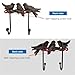 IROSANCO Vintage Cast Iron Bird Wall Hook Black Rust Color - Heavy Duty Metal Design Wall Hook for Hanging Coats Keys Towels in Entryway Bathroom, Farmhouse Home