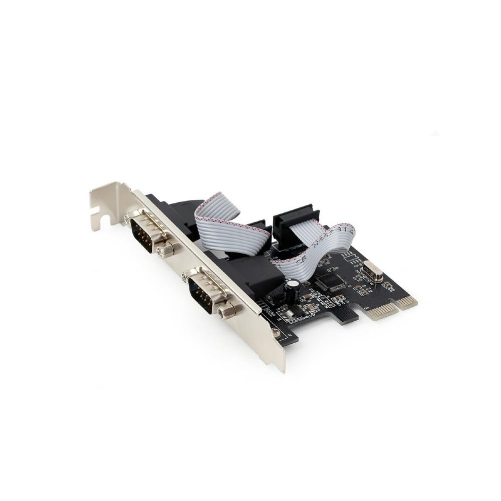 Gembird Spc-22 Tarjeta Y Adaptador De Interfaz Interno De Serie - Accesorio (Pcie, De Serie, Perfil Bajo, Rs-232, Wch382, Negro)