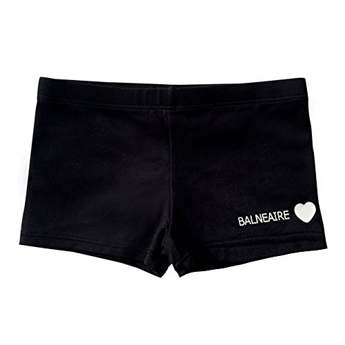 BALNEAIRE Boys Swim Trunks Quick Dry Swim Shorts for Swim Training and Beach Black Color 11-12Years