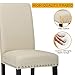 Dining Chairs Fabric Upholstered Padded Parsons Dining Room Chairs, Kitchen Living Room Chairs with Nailhead Trim Set of 4 (Beige)