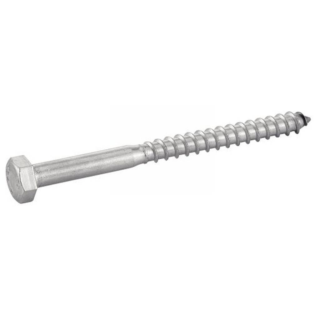 100 Vis à Bois Tête Hexagonale Tirefond 6 x 110 mm - DIN 571 - NFE25-607 - UNI 704 - Inox A2 - D-Work