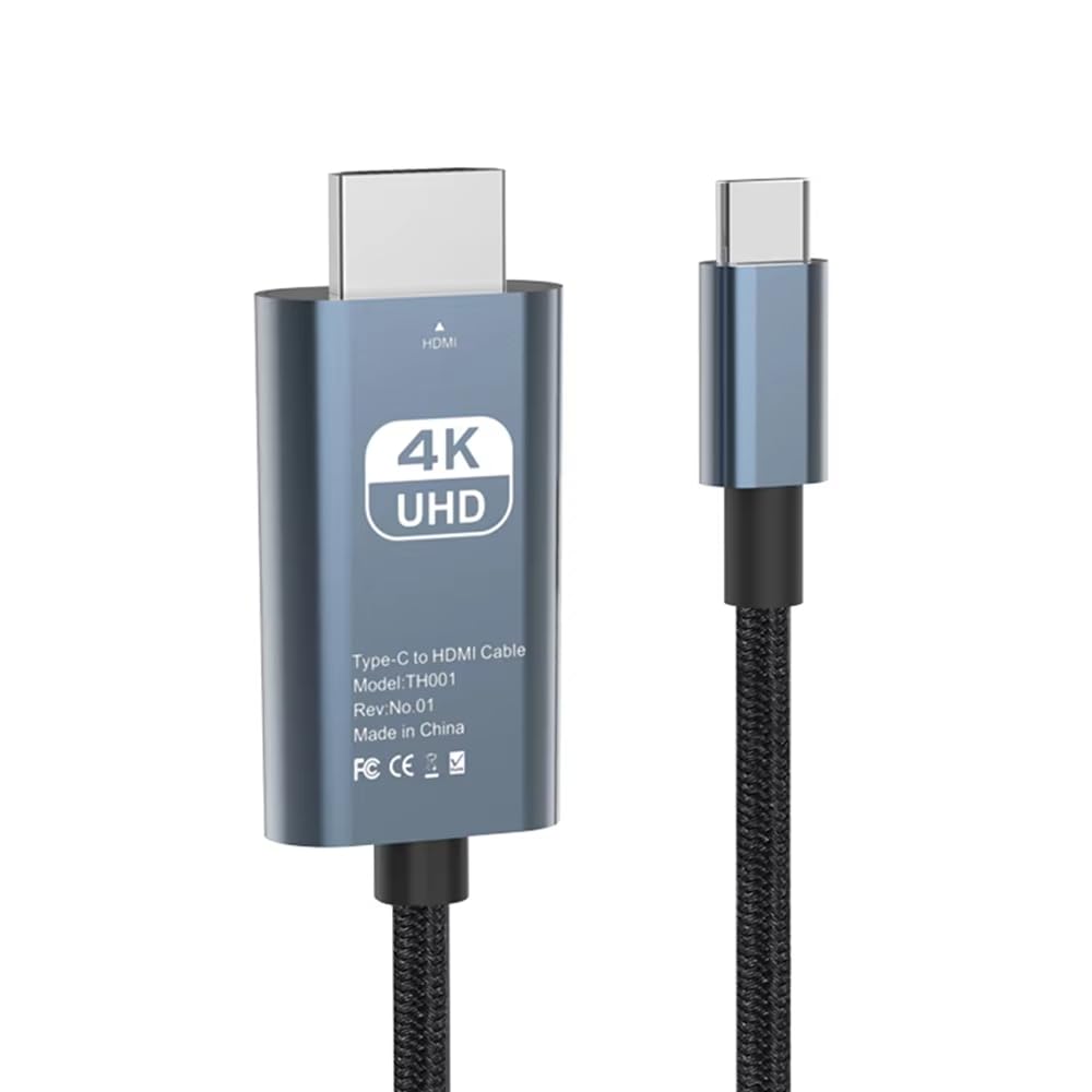 HDMI Cable Adapter, 4K USB C to HDMI Video Cable [Thunderbolt 3/4 Compatible] for MacBook iPad Pro/Air iMac,iPhone 15 Plus,Samsung S23 S22 S21 S20 S10 Surface Switch Android Phone-image-33