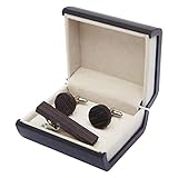 Umweltschutz Massivholz Krawattenklammer Anzug Hochzeitsanzug Runde Umweltfreundliche Holz Manschettenknöpfe Hühnerflügel Holzanzug Cufflinks Manschettenknopf Hemd Manschettenknöpfe