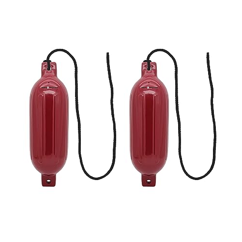 Image of Extreme Max Standard 3006.7605 BoatTector Inflatable Fender Value 2-Pack-6.5 inch x 22 inch, Cranberry