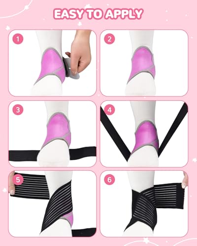 Image of 6 PCS Kids Ankle Brace Set, Ankle Support Wraps, Knitted Ankle Sleeve Sock for Sprains, Injuries and Active Play for Daily Wear, Injury Prevention (Small)