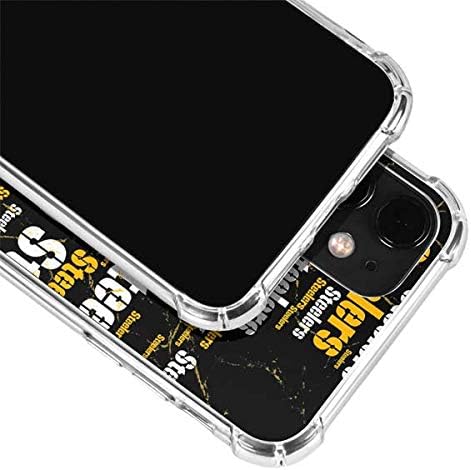 Skinit Clear Phone Case Compatible with iPhone 12 Mini - Officially Licensed NFL Pittsburgh Steelers Black Blast Design