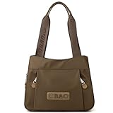 Aacnre Cbao Large Capacity Nylon Crossbody Bag-French Nylon Crossbody Bag Chibao for Travel (Brown)